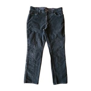 LL Bean Corduroy Pants Standard Fit Casual Preppy Gray Blue Mens Size 35x30